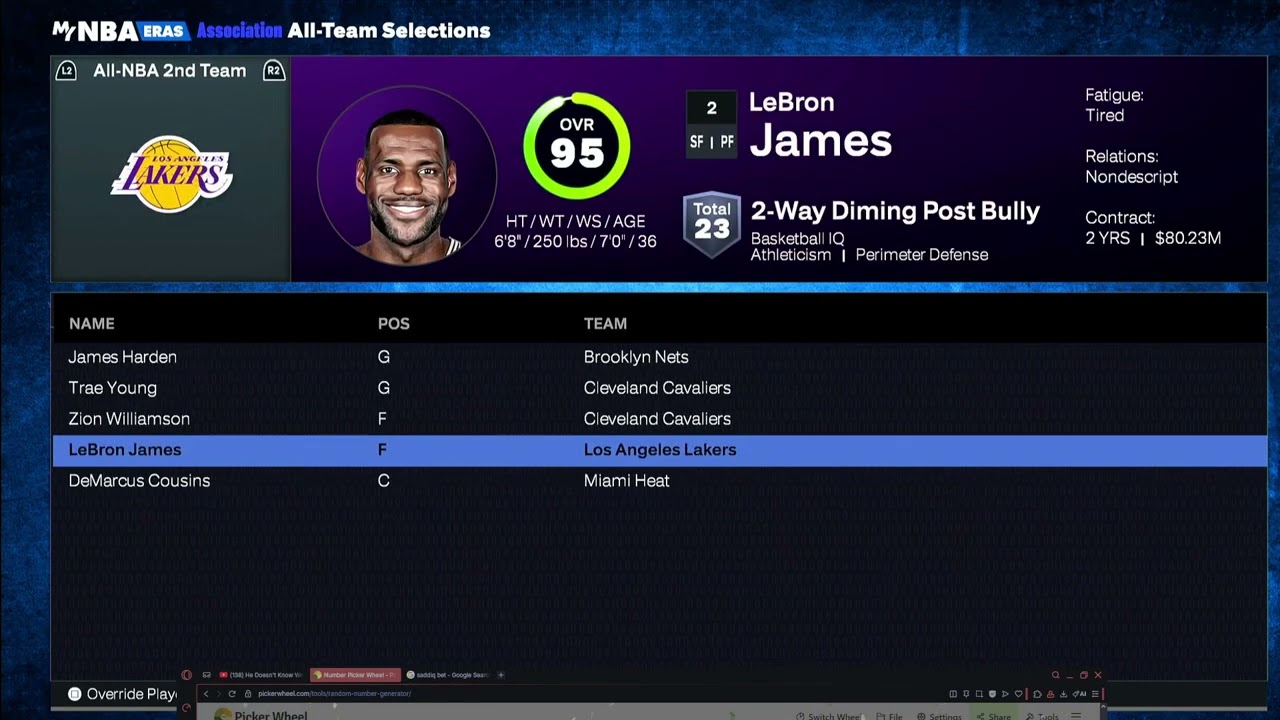 Spin the wheel 2k challenge pt 2