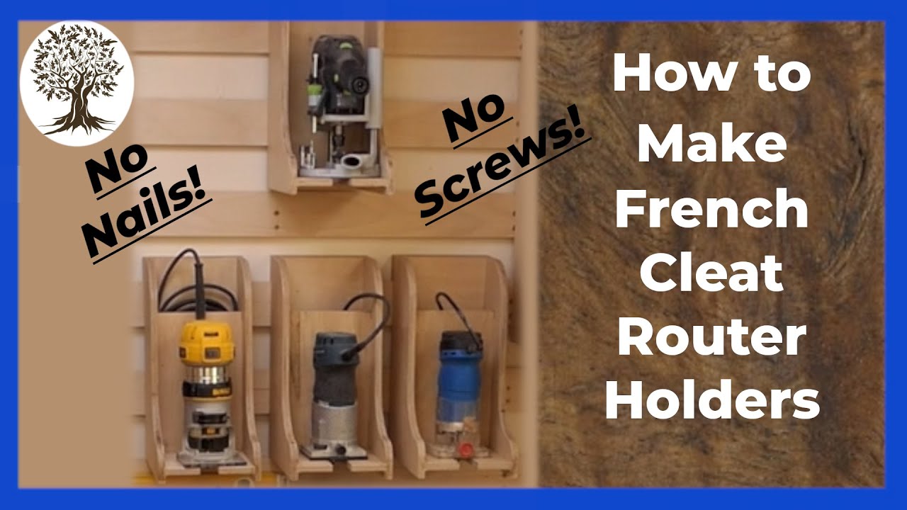 How to make French Cleat Router Holders, without nails or screws.