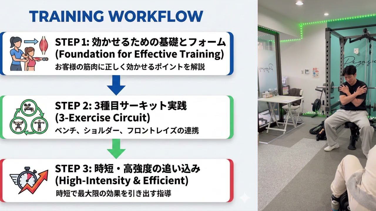 パーソナルトレーナーの追い込み術｜ベンチ・ショルダー・フロント3種目の指導法