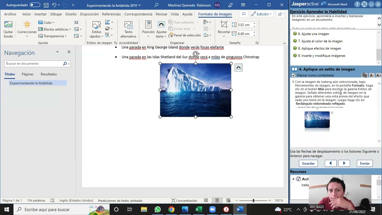 Lección 7.3 - Word 2016 Core - Certificación MOS - Jasperactive: Manipular imágenes