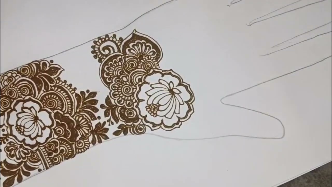 Floral mehndi designs tutorial || easy mehndi design 🌿
