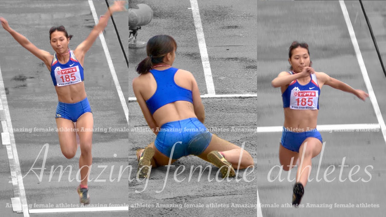 【4K】陸上女子｜中村 紗華さん　順天堂大学　陸上界の二刀流エンジェルとしてメディアに取り上げられたことのある選手｜女子三段跳｜2022日本選手権｜Women's Athletics in Japan