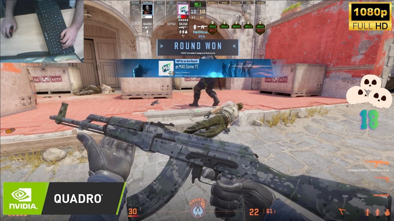 CS2 Inferno Competitive 18 Kill – 1920x1080 60HZ – GamePlay💀