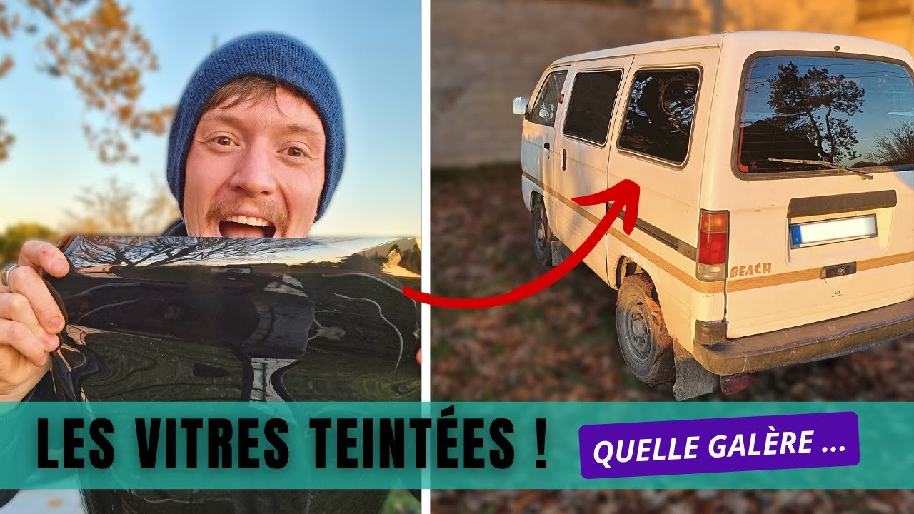 Des VITRES TEINTÉES sur mon MINIVAN ! Enfin tranquille (mais horrible à poser mdrr) (ep 06) #tuto