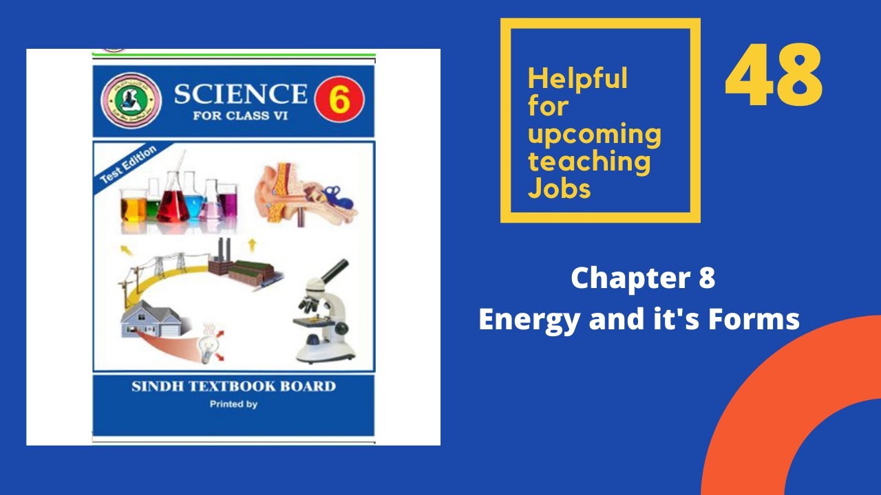 Chapter 8 Energy and it's Forms  class 6 Science Sindh text book board