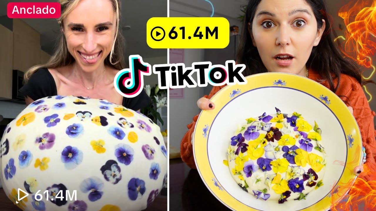 DESMINTIENDO Recetas *NIVEL DIFICIL* de TIKTOK - Bagels con Flores con 62 Millones de vistas
