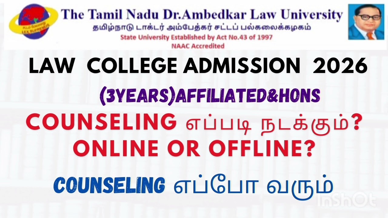 3-Year Counseling: Online or In-Person? / 3-Year Law Admission Update 2026 #tndalu #lawadmission2026