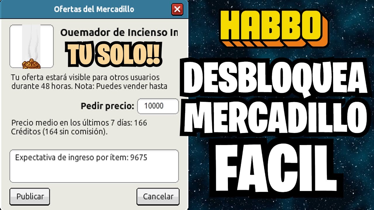 💥🔥COMO DESBLOQUEAR MERCADILLO TU SOLO EN HABBO!!🔥💥