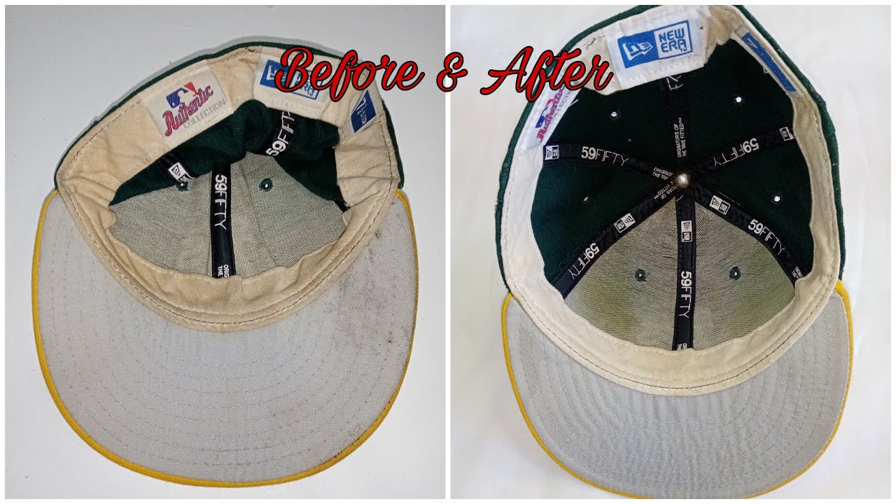 New Era Oakland Athletics fitted cap cleaning and reshape