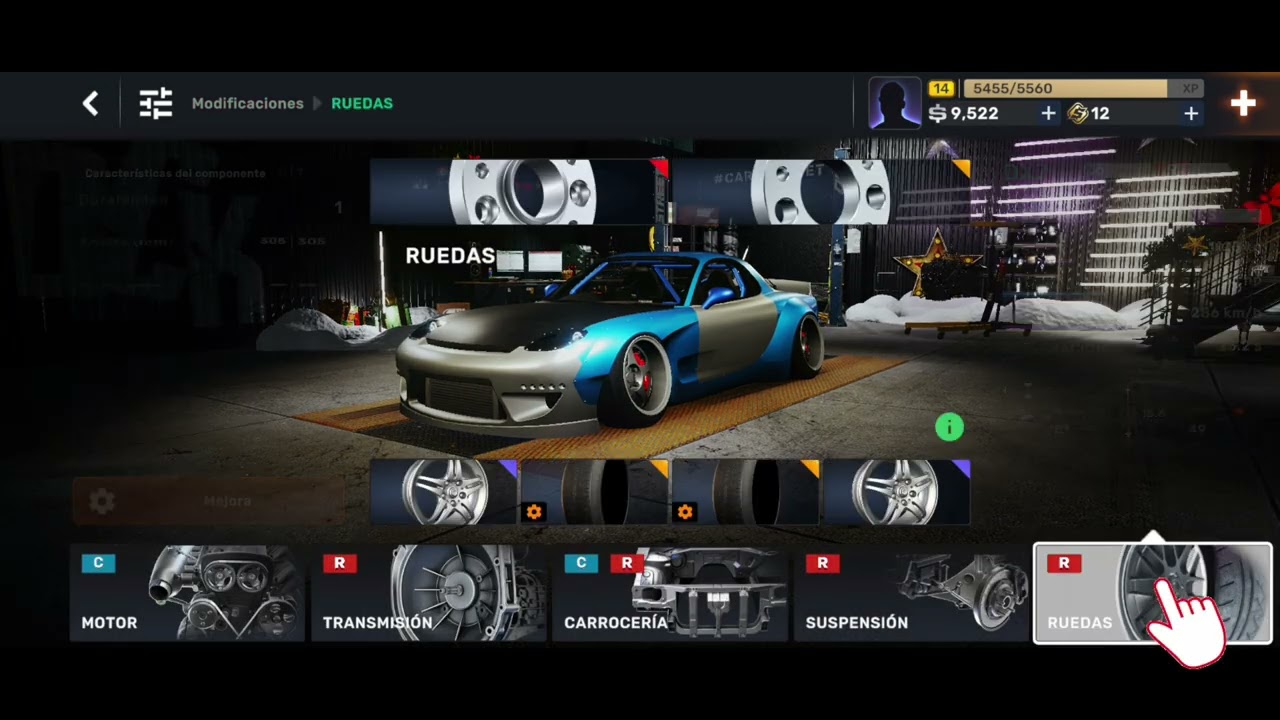 Configuración de carro DX7 para hacer drift Carx Street 