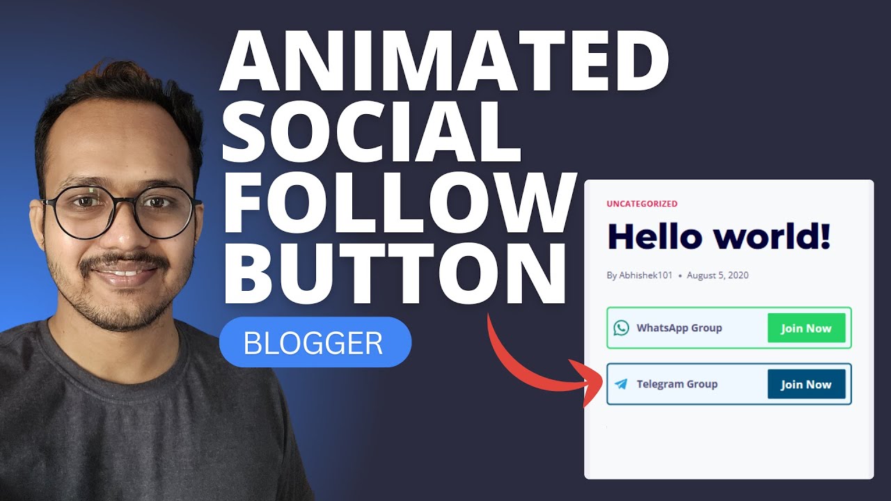 Анимированная кнопка &laquo;Подписаться&raquo; в социальных сетях в Blogger