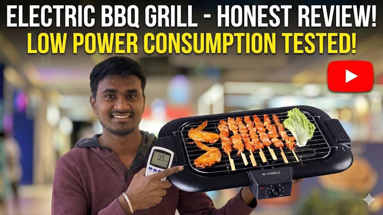 Electric BBQ Grill Review! ⚡ How Much Electricity Does It Actually Use? In English