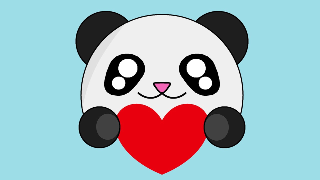 How To draw Cartoon Panda in MS Paint step by step -  Part 1