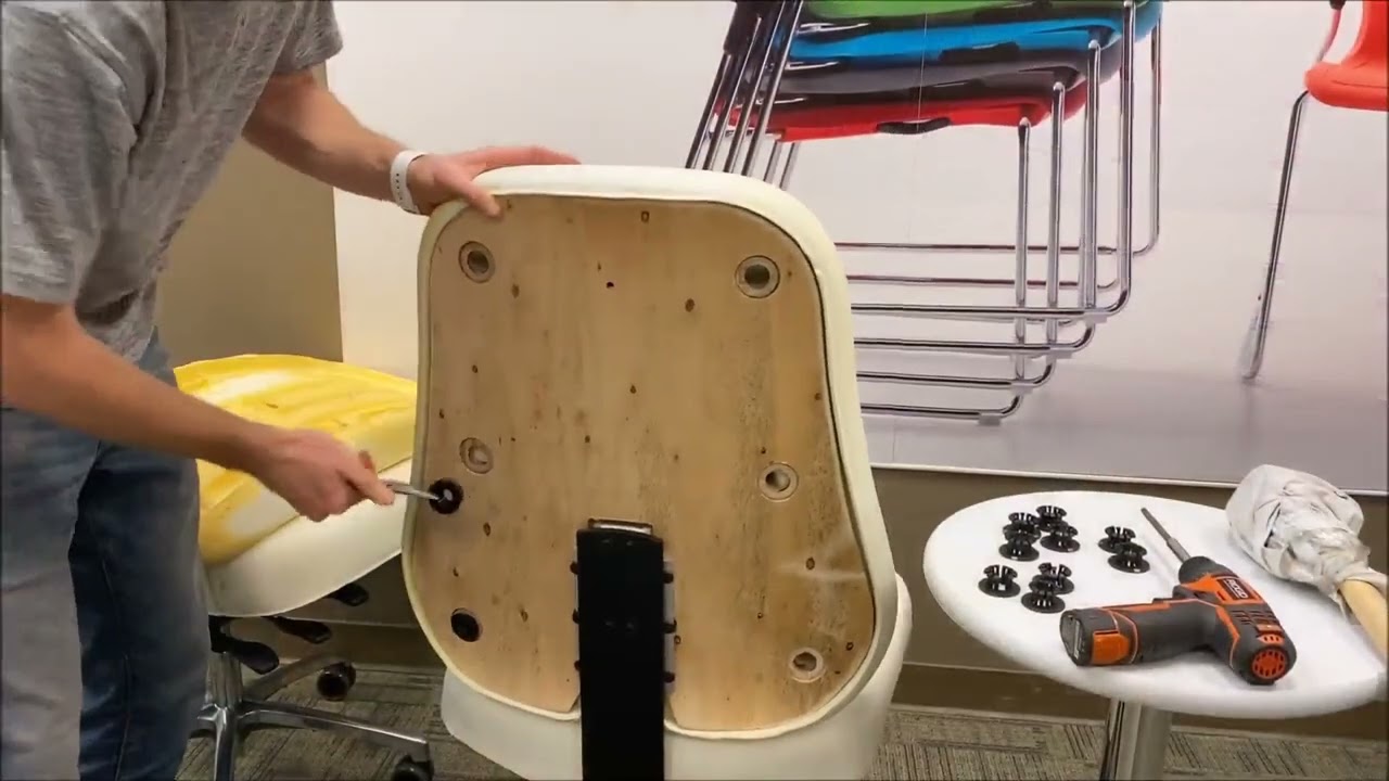 OM Seating how to replace a back height adjustable ratchet