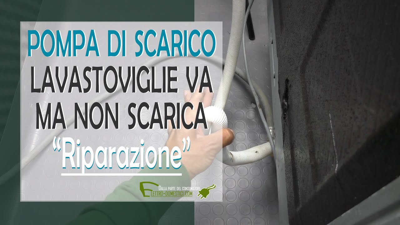 Pompa di scarico attiva ma lavastoviglie non scarica l'acqua