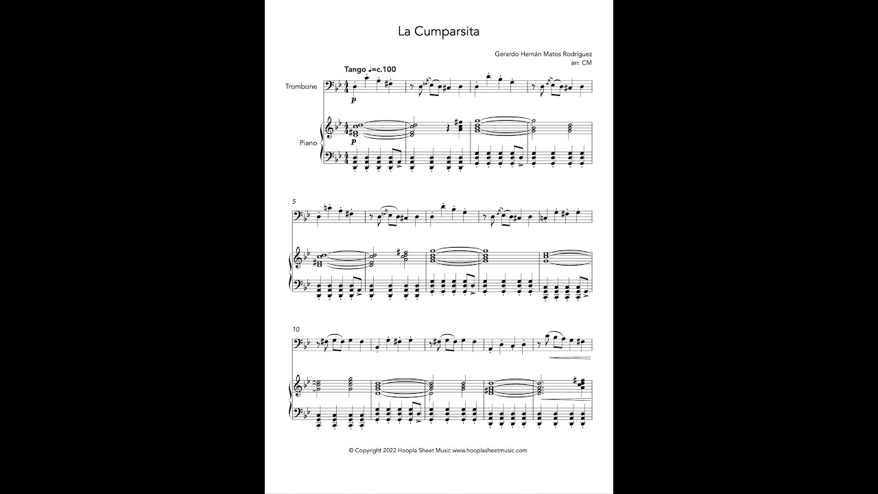 La Cumparsita (Trombone and Piano)