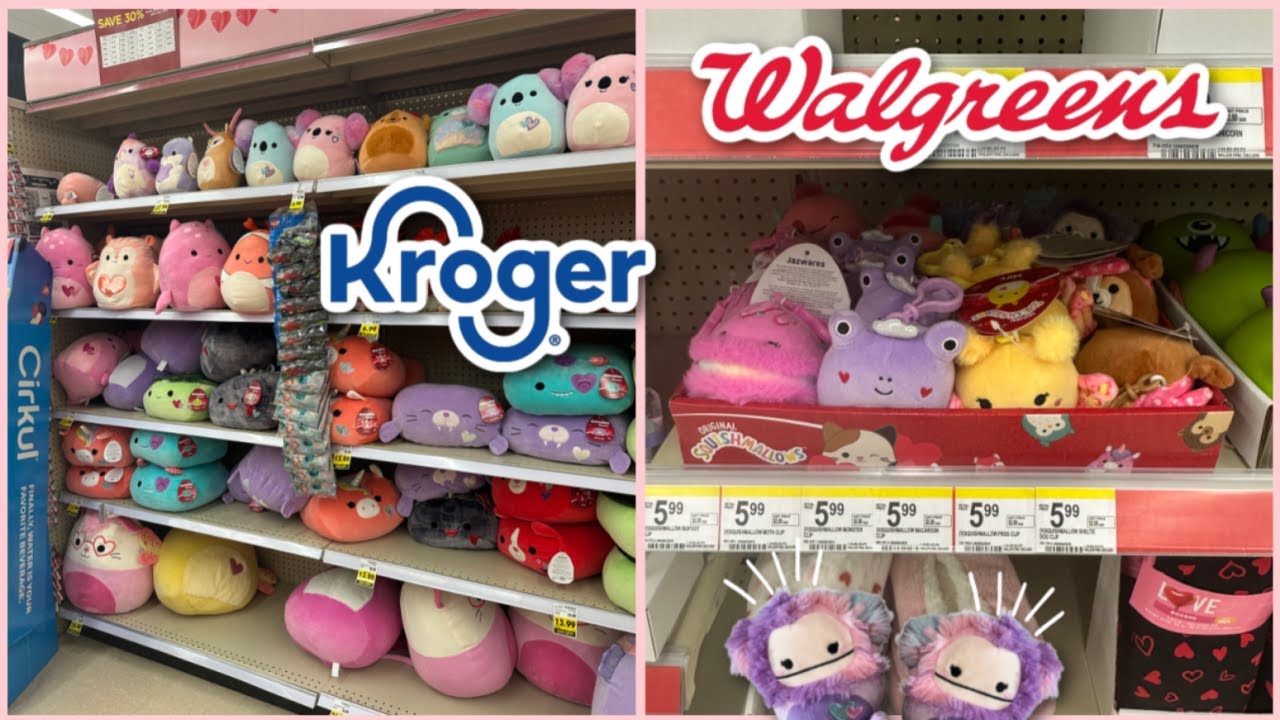 Squishmallow Hunting @ Kroger and Walgreens! | SO MANY VALENTINES SQUISH!