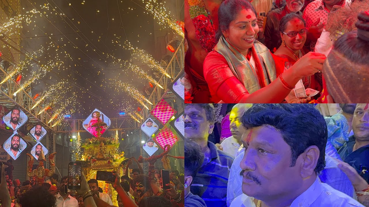Secunderabad Bonalu 2025 | Ujjaini Mahankali Second Bazar Bonalu 2025 | Pothraju Entry At Bonalu