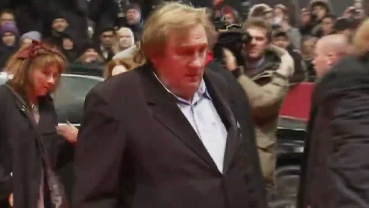 Gerard Depardieu pees on a plane
