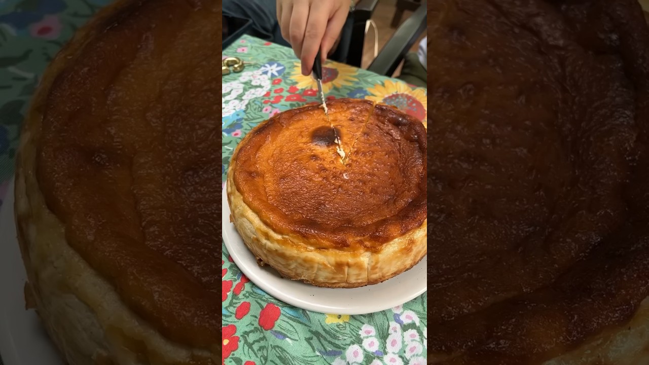 Tarta de Queso Estilo La Viña con Base de Galleta 💥🍪