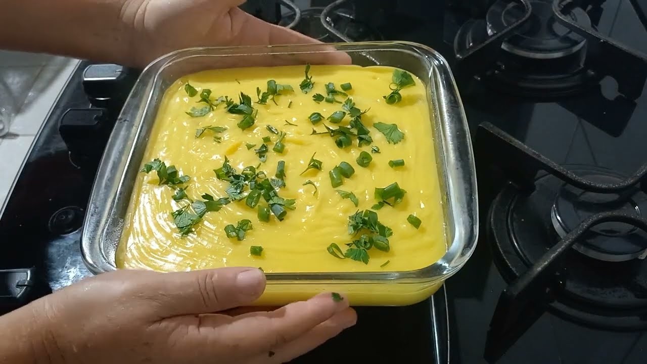 Receita mingau de milho verde com sal.
