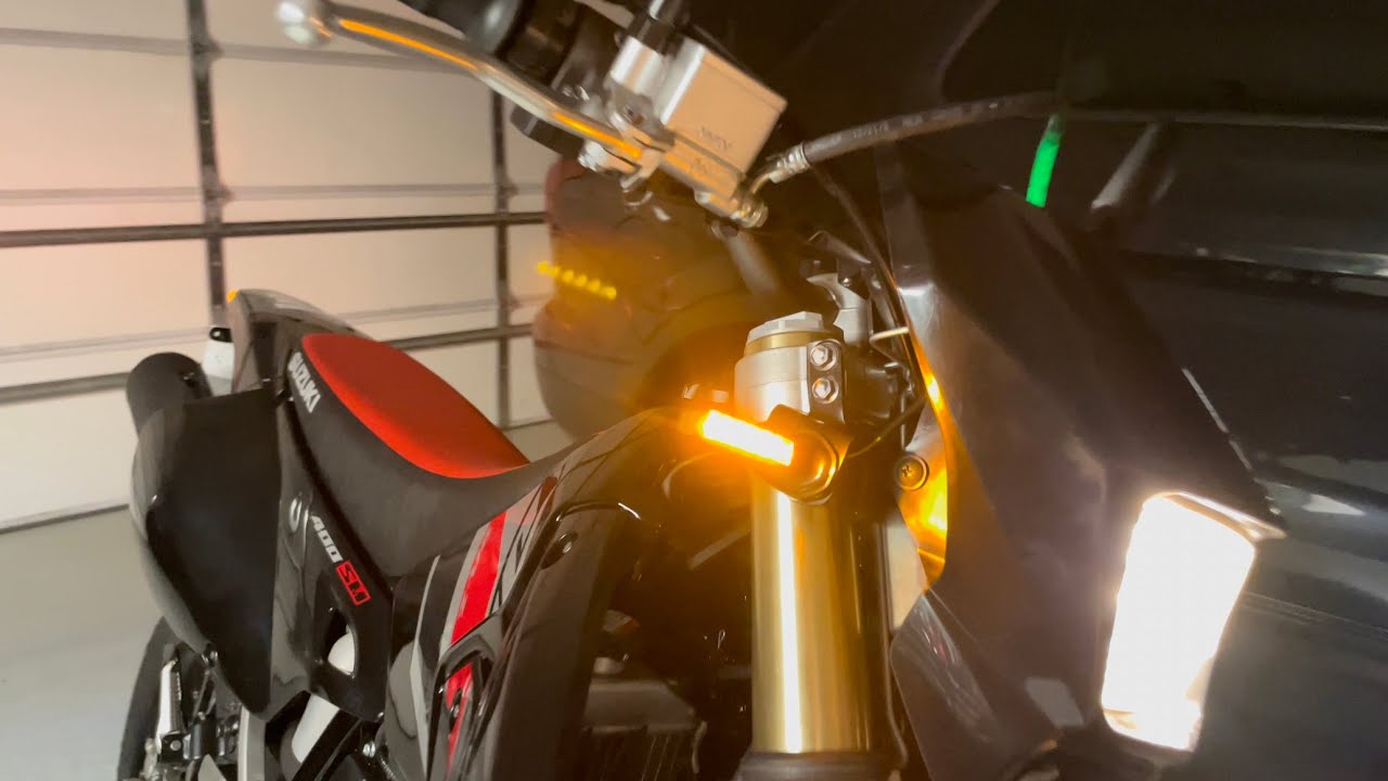Suzuki DRZ400SM TST Industries LED  Turn Signals!