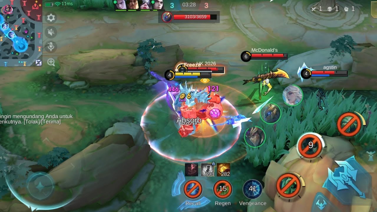Grock X Aurora X Hanzo VS Belerick || Hanzo susah banget di tangkep