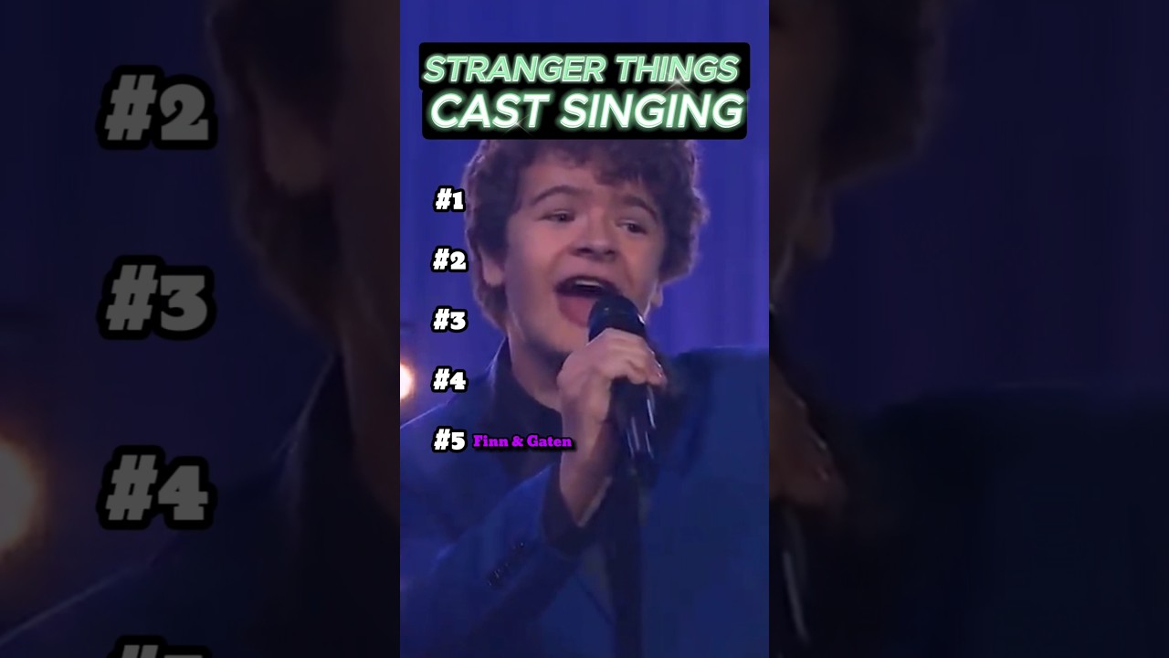 Stranger things cast sining 