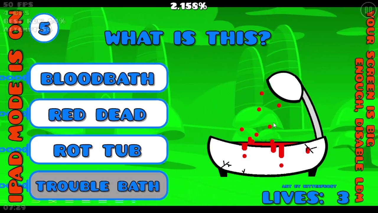 The Geometry Dash Impossible Quiz! (by GD Colon)