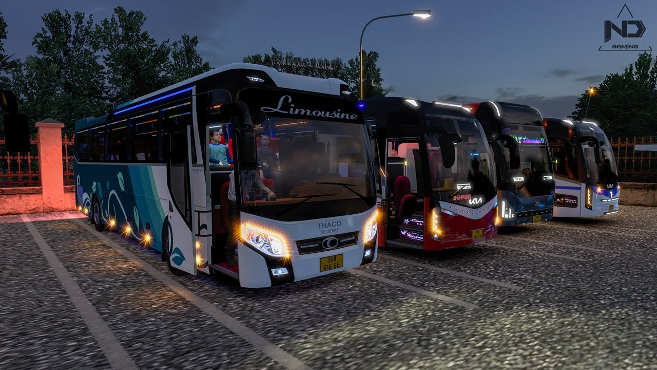 ETS2 Online Việt Nam - Xe Khách Thaco Bluesky và Đoàn Xe KIA Granbird