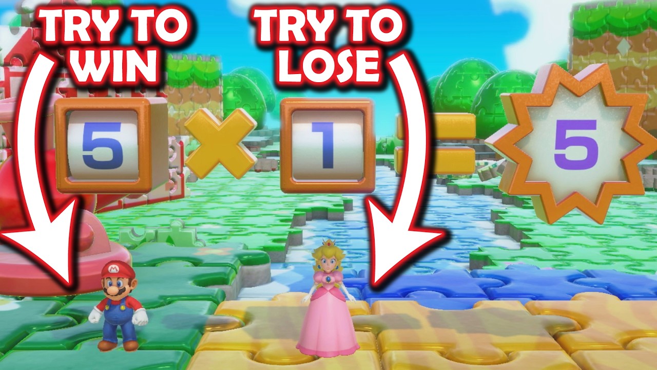 Испытание в Mario Party - Я пытаюсь победить, она пытается проиграть.