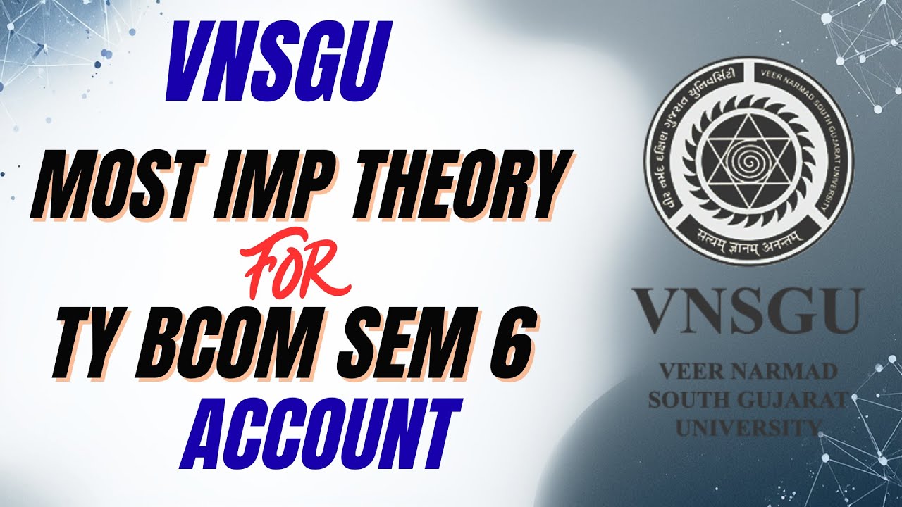B.Com Sem 6 Account | IMP Questions List | E-ABHYASU