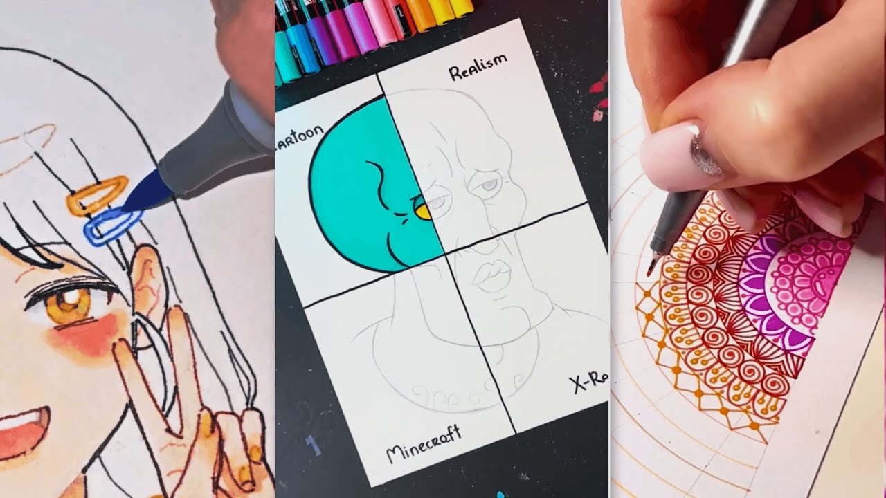 😍Art drawing tiktok compilations ~ Drawing tiktok #45
