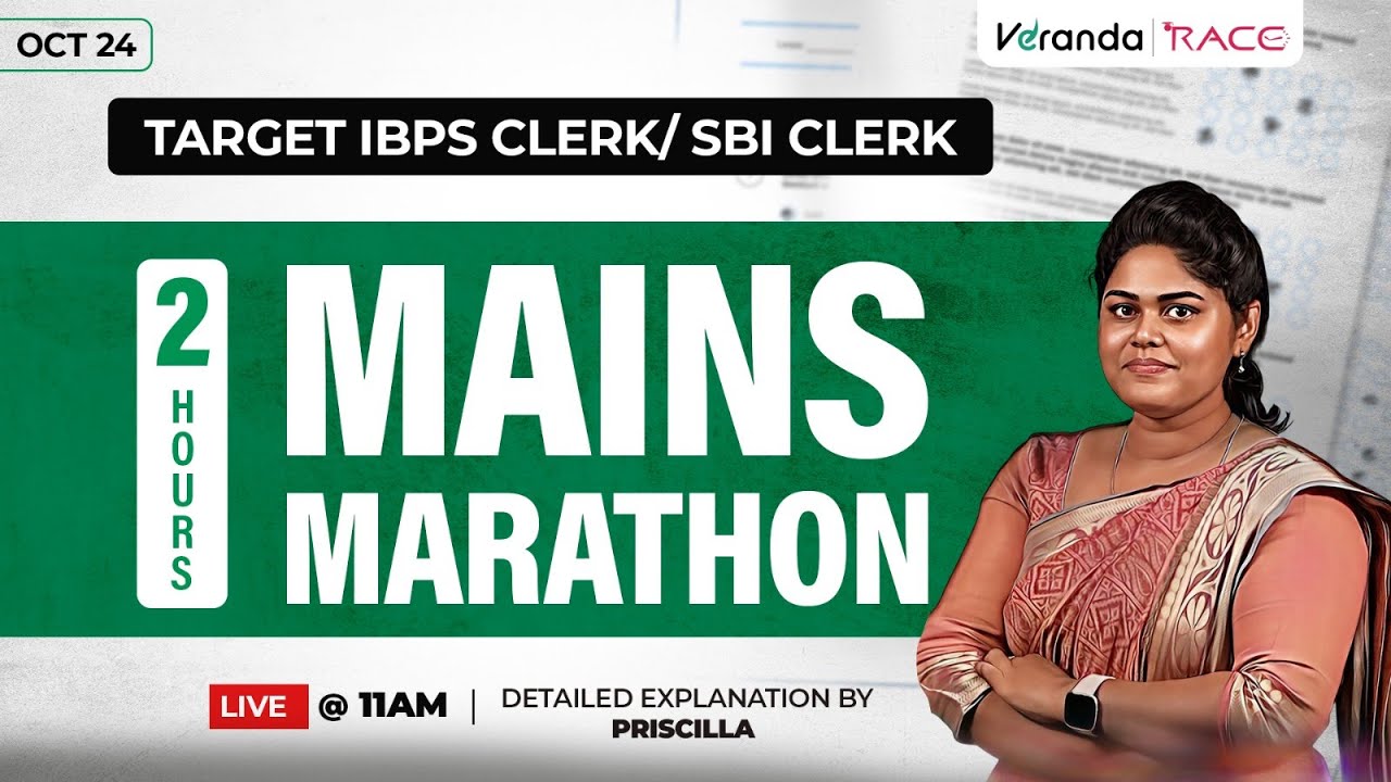 TARGET IBPS & SBI CLERK | 2 HOURS MAINS MARATHON I ENGLISH | EXPLAINED BY PRISCILLA