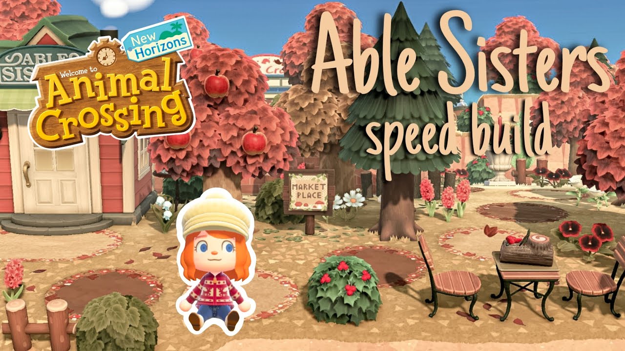 Able Sisters Speed Build — Shopping District Part 2 // Animal Crossing: New Horizons