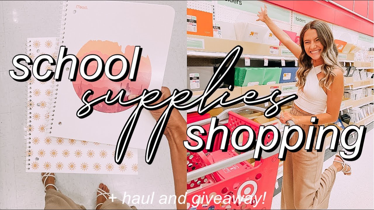 SCHOOL SUPPLIES SHOPPING + HAUL 2021 (GIVEAWAY!) | college student necessities!