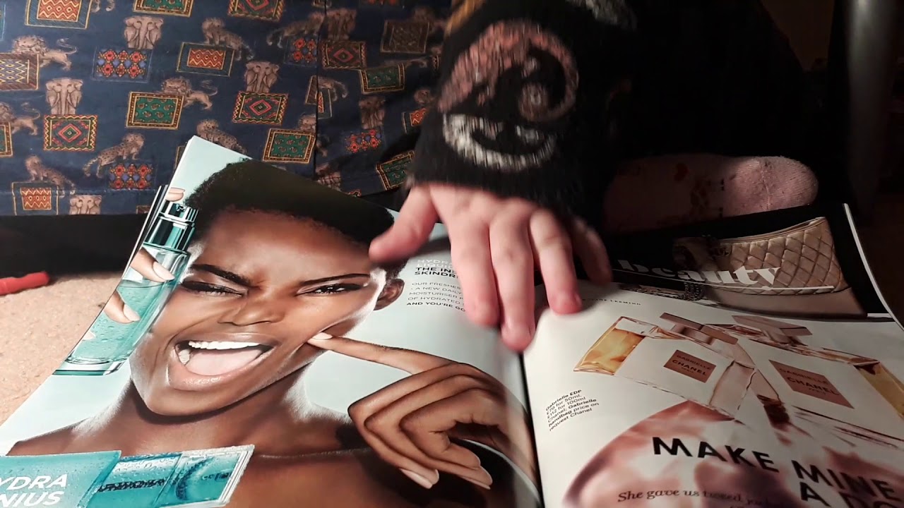 ASMR ☆ 15 MINUTES OF MAGAZINE SOUNDS ~ TRACING & BRUSHING ☆