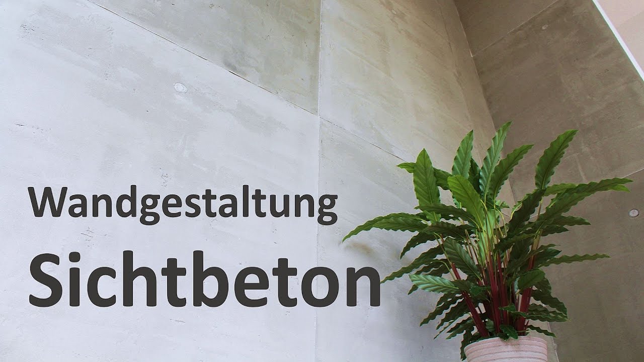 Wandgestaltung in Sicht-Beton-Optik, handgemacht, Raumgestaltung im Industrielook, Interior Design