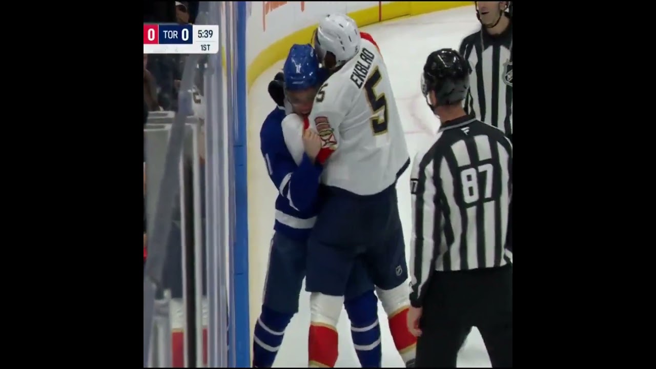 🥊🥊 Max Domi drops the gloves with Aaron Ekblad