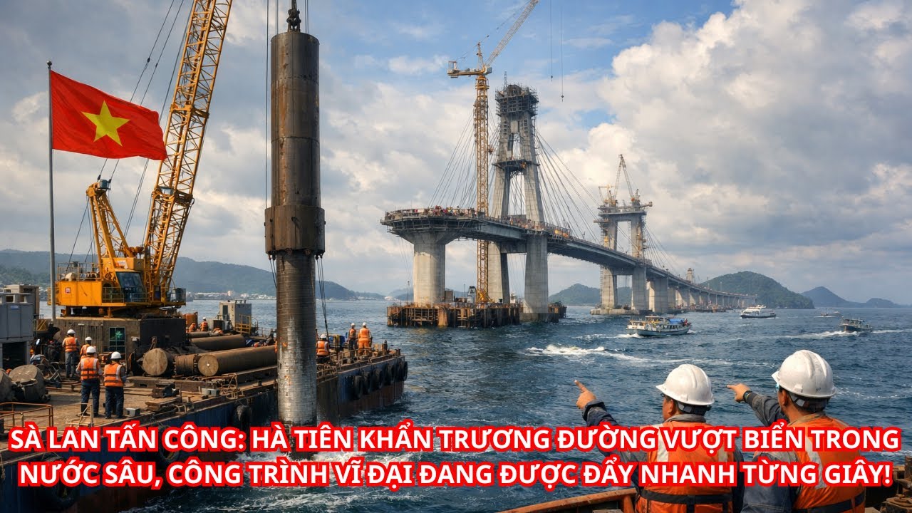 SÀ LAN TẤN CÔNG: HÀ TIÊN KHẨN TRƯƠNG ĐƯỜNG VƯỢT BIỂN CÔNG TRÌNH VĨ ĐẠI ĐANG ĐƯỢC ĐẨY NHANH TỪNG GIÂY