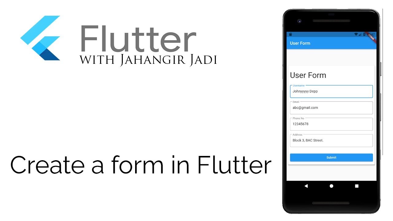 How to create a simple user form with submission in Flutter