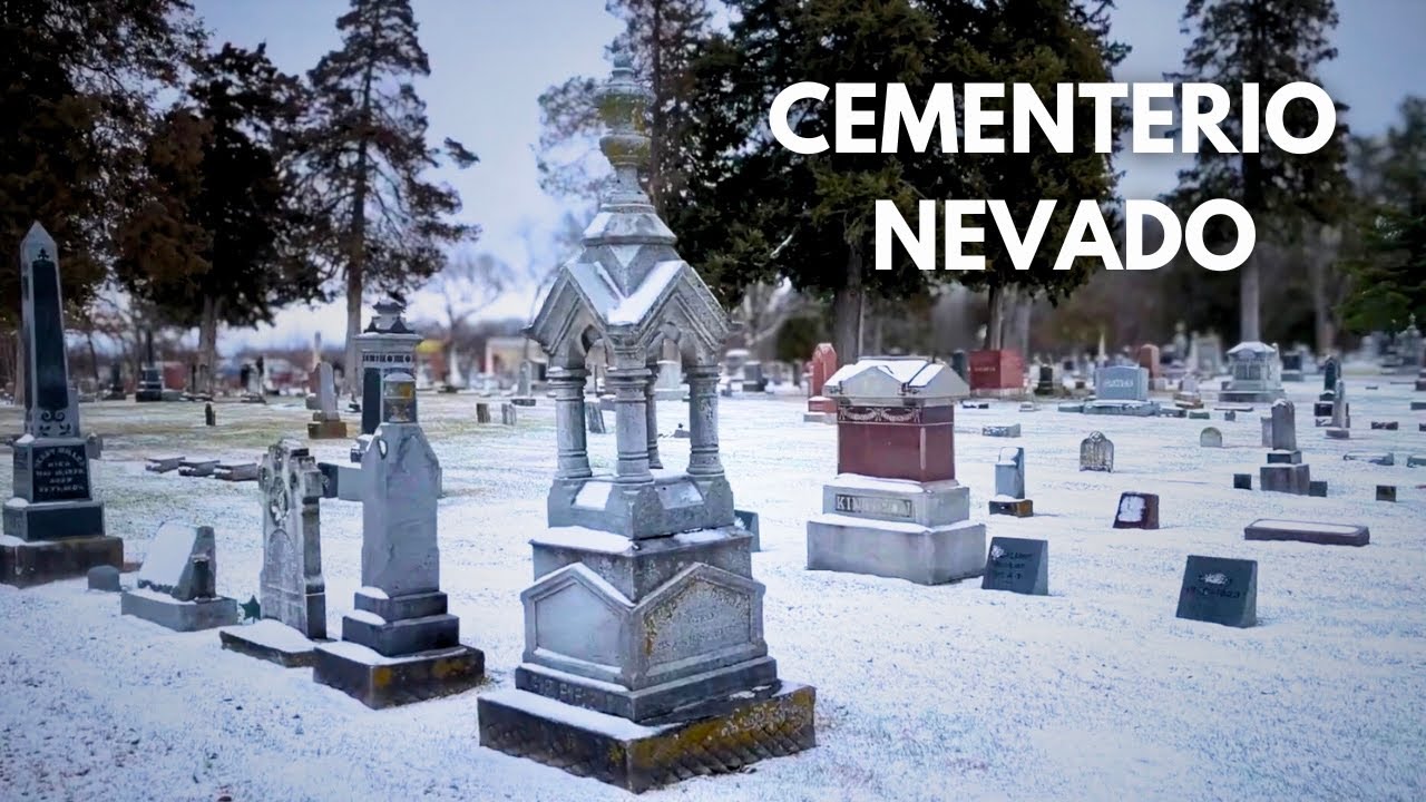 Explorando el CEMENTERIO de OAK Park NEVADO ❄️🪦 | Explorando cementerios de Estados Unidos  