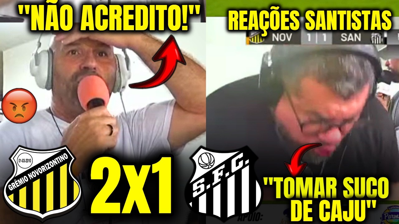 REA&Ccedil;&Otilde;ES DOS SANTISTAS REVOLTADOS ELIMINADOS PELO NOVORIZONTINO NOVORIZONTINO 2X1 SANTOS
