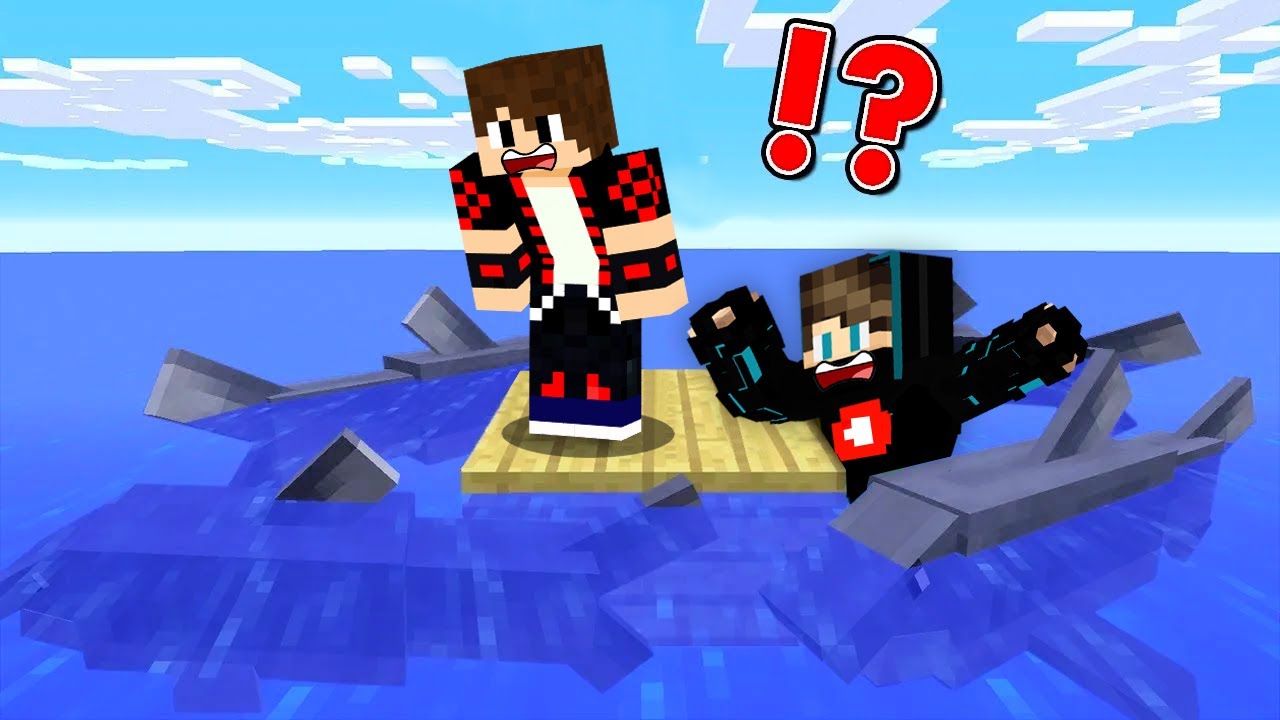 ماين كرافت : عشت 24 ساعة في نص البحر !!؟ 🔥😱