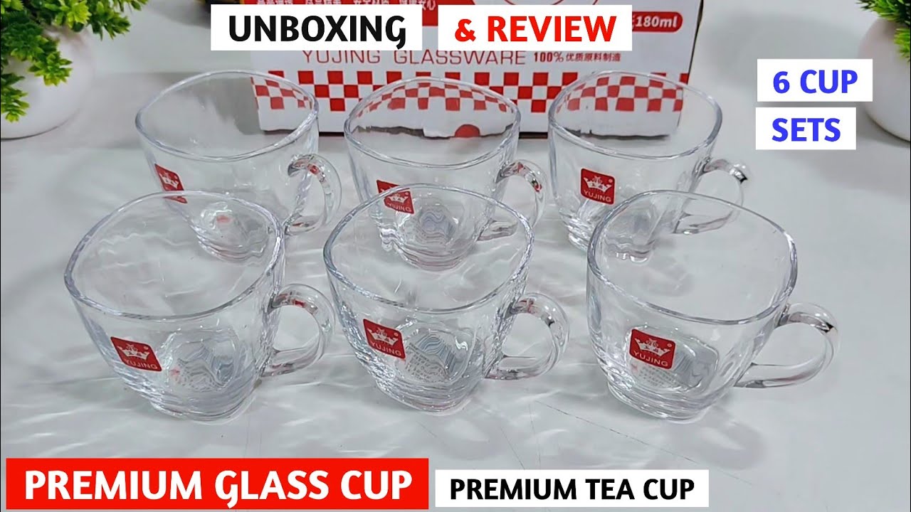 Premium Glass Tea Cup Unboxing and Review | Crystal Clear Glass Tea Cup Unboxing