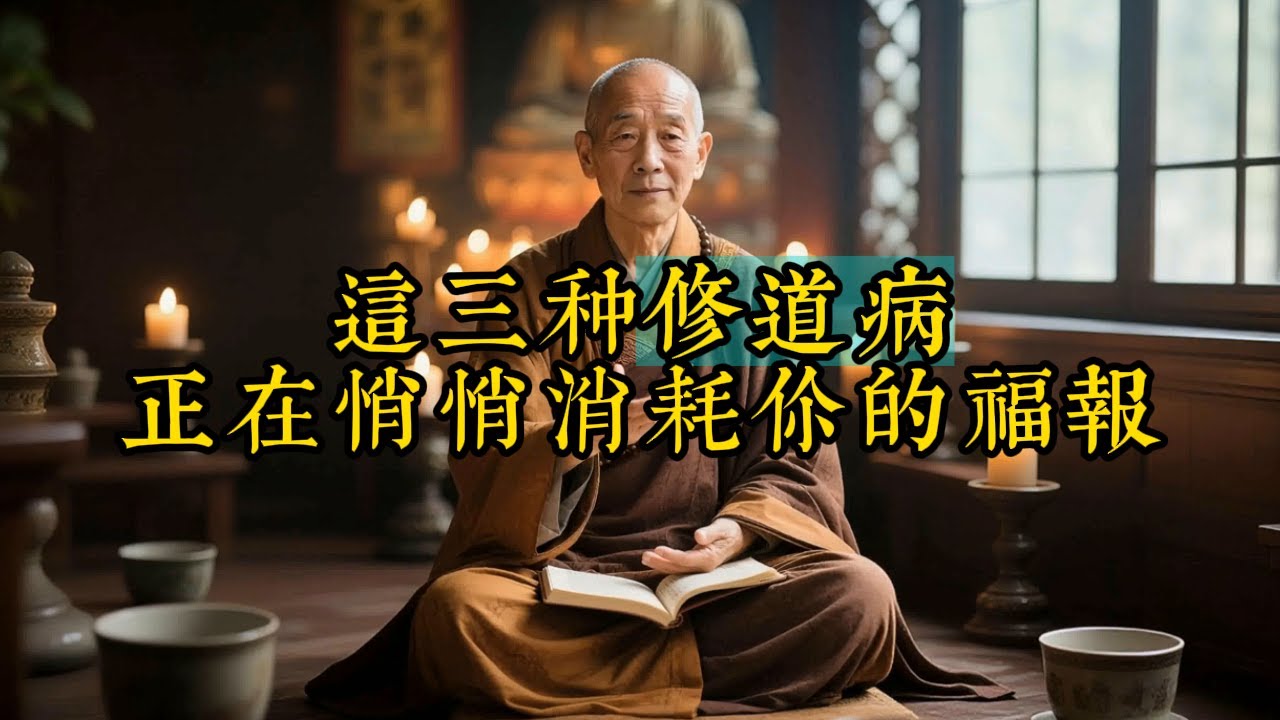 這三種「修道病」正在悄悄消耗你的福報，特別是第二種，很多人每天都在犯。# 修行 #金剛經 #內耗 #接納自己 #佛學智慧 #心理治癒 #靈性覺醒 #修道病 #正能量 #情緒管理