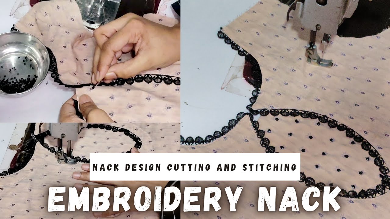 Stylish Neck Design with Lace ✨ Easy Sewing Tips & Tricks |  & Dress Cutting & Stitching