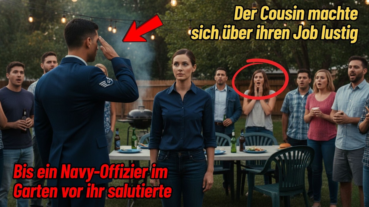 Der Cousin machte sich über ihren Job lustig – bis ein Navy-Offizier im Garten vor ihr salutierte