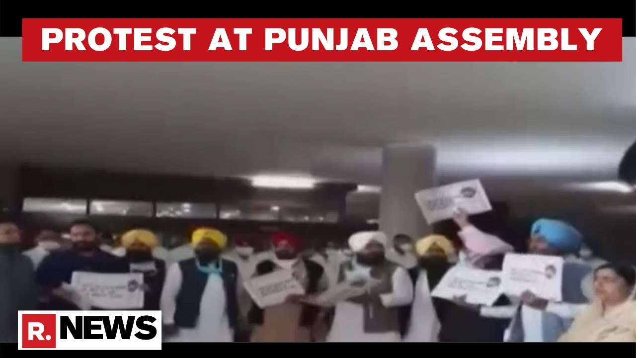 AAP Stages Protest In Punjab Assembly Against State Govt For Not Fulfilling Its Promises