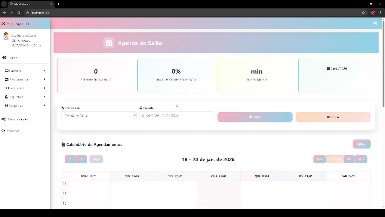 ERP Agenda para Salão, Cabeleireiro, Barbearia